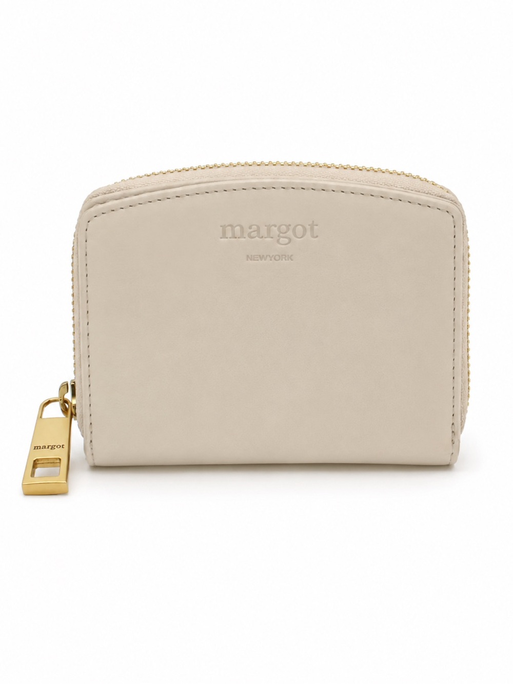 Margot Gina Compact Leather Wallet Off White Cream